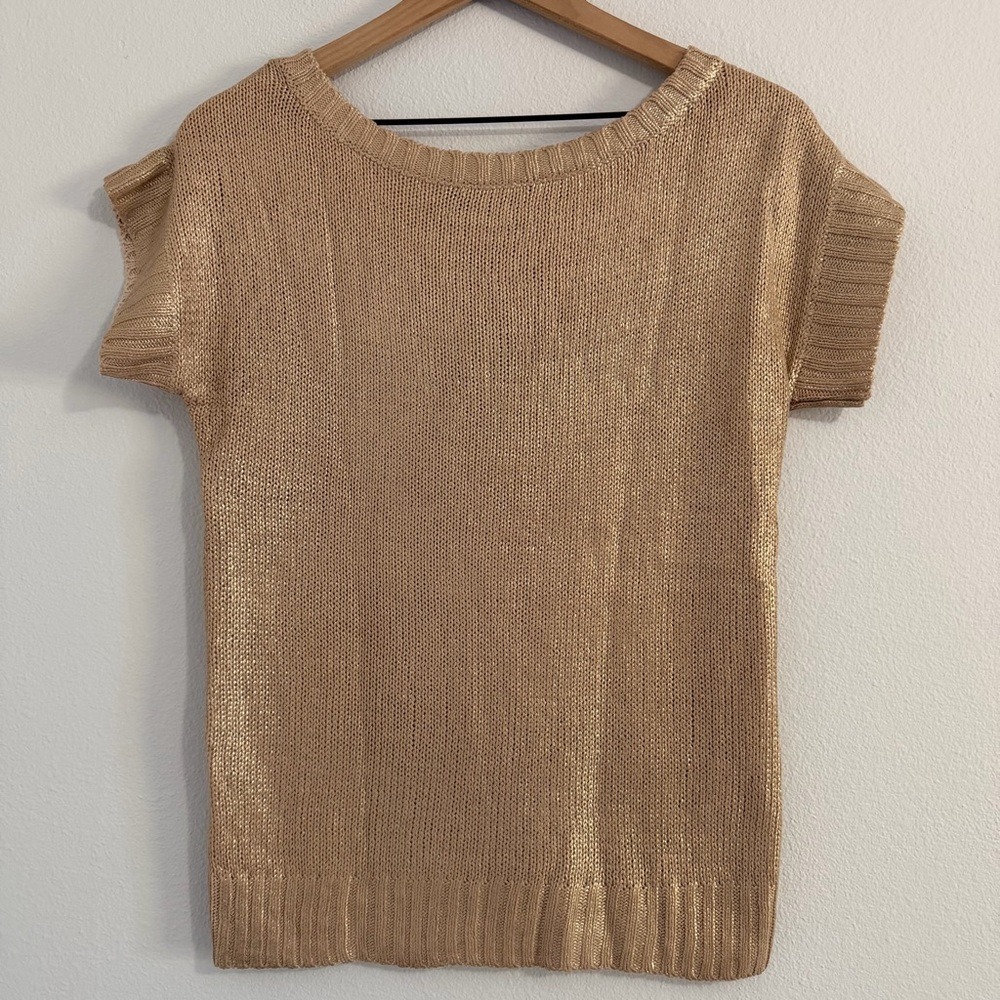 Verve Ami - Metallic Gold Sweater